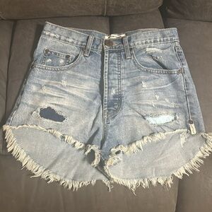 One by one teaspoon Outlaws denim shorts size 25
